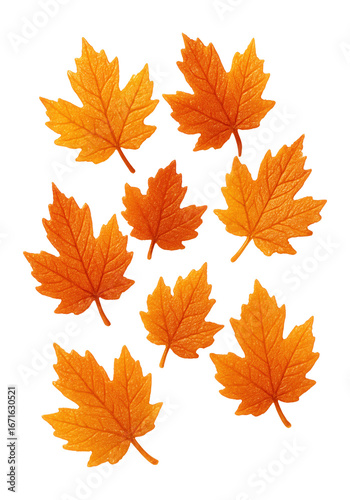 Edible sugar leaves for autumn desserts