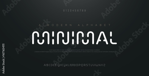 Abstract modern minimal alphabet fonts. Typography sport, technology, fashion, digital, future creative logo square design font. vector illustration