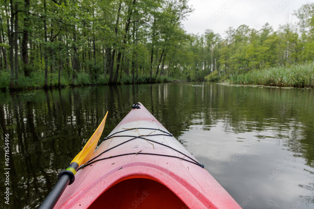 Fototapeta premium Kayak on the Forest River