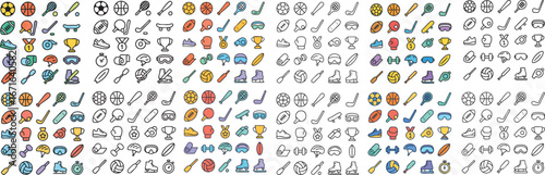 Sports and Recreation Icon Pattern.