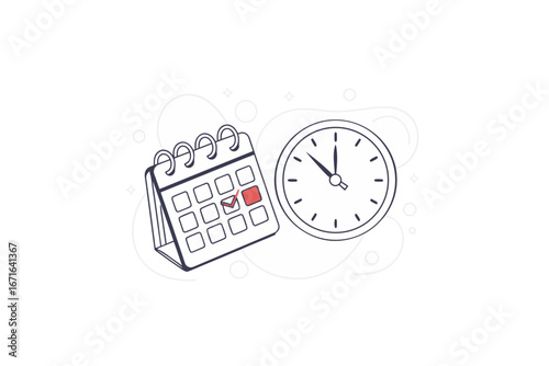ui icon calendar date clock time management daily planner