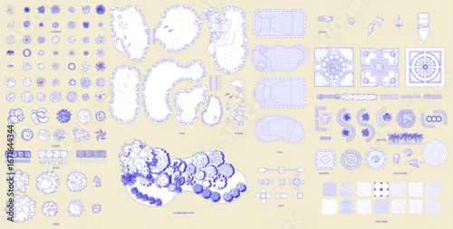 Fototapeta Park plant in top view