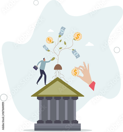 pension or savings growth, increase wealth, dividends or capital gain profit, interest rate return concept.life and employment of people.