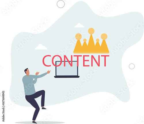 Content strategy for advertising and marketing, brand communication or social media idea, customer engagement concept.life and employment of people.