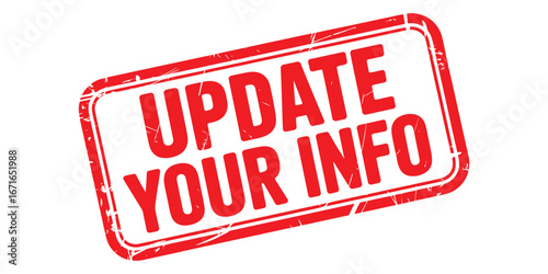 Update your info red stamp graphic