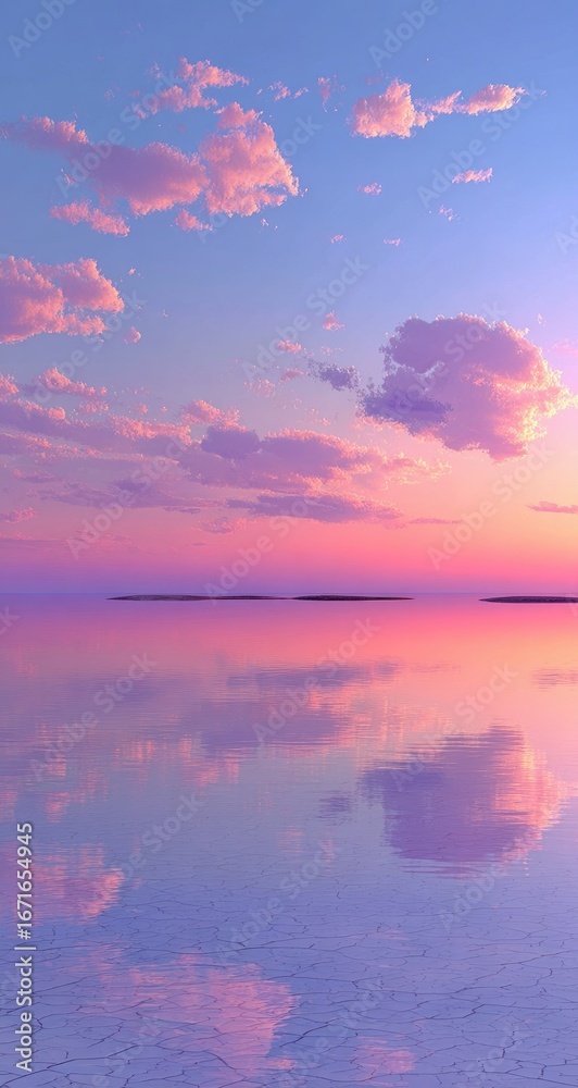 Fototapeta premium Pastel sunset over tranquil lake