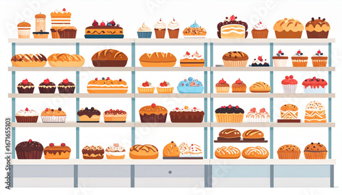 Modern Bakery Shelves
