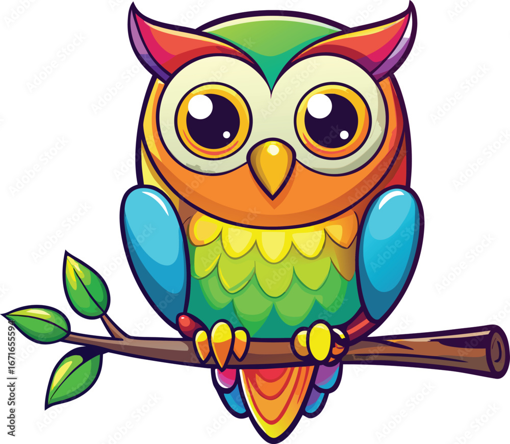 Fototapeta premium owl on branch