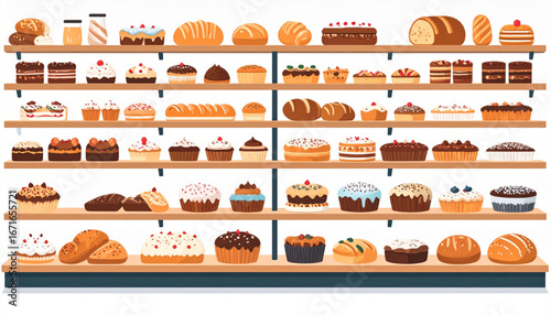 Modern Bakery Shelves