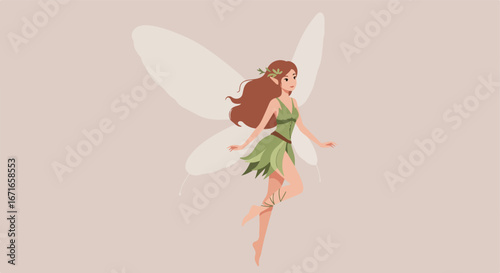 Fairy Character Flutters in Neutral Scene