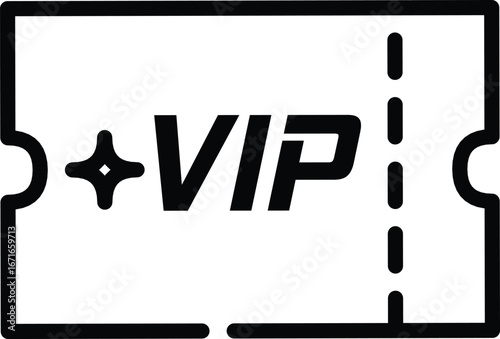 icons, vetcor, VIP ticket