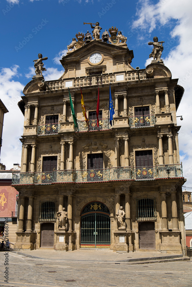 Fototapeta premium City council of Pamplona, Navarra, Spain