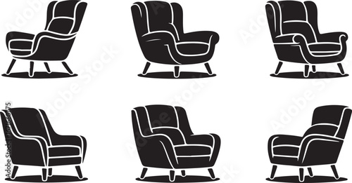 chaise lounge icon silhouette vector illustration design