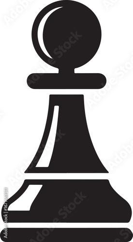 Chess pawn icon symbol vector