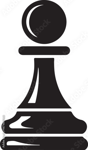 Chess pawn icon symbol vector