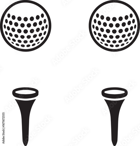 Golf Tee and ball Icon