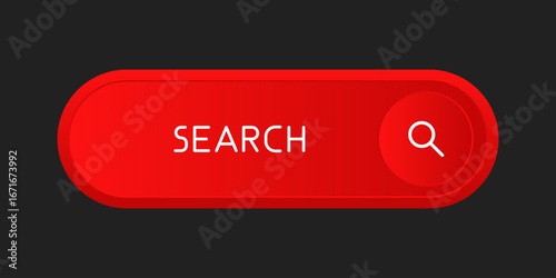 CTA button with text: Search and magnifier icon.