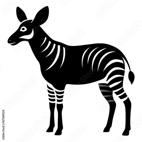 Canvas Print zebra, animal, isolated, mammal, white, horse, black, wild, wildlife, vector