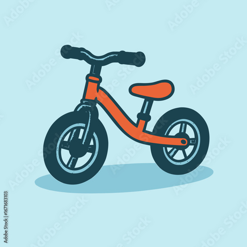 illustration of a children’s balance bike
