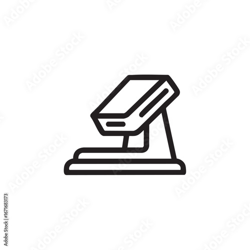 A black and white line drawing of a hole punch.