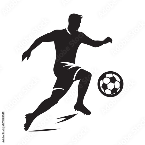 football players vector silhouette clip art logo design illustration. football tournament icon set collections.