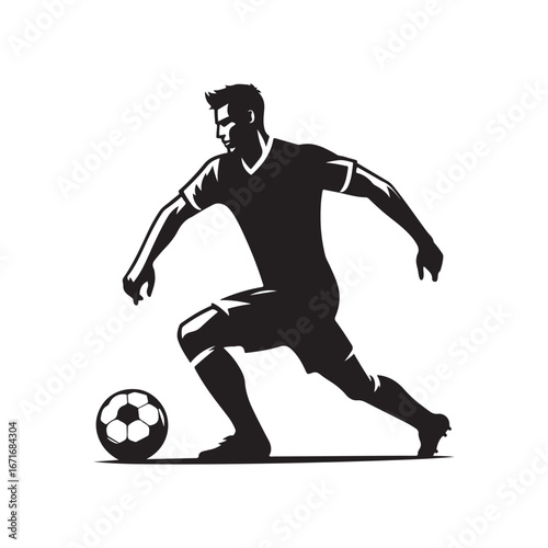 football players vector silhouette clip art logo design illustration. football tournament icon set collections.