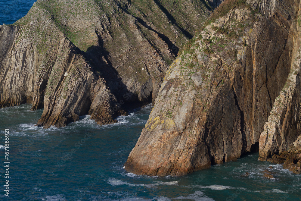 Naklejka premium Coast in the beach of the Silence, Cudillero, Asturias, Spain
