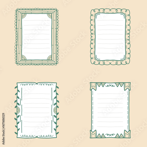 Doodle Hand Drawn Vector Frame Bundle