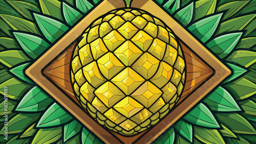 A mosaic of vibrant colors and intricate patterns creates a stunning stained glass window design