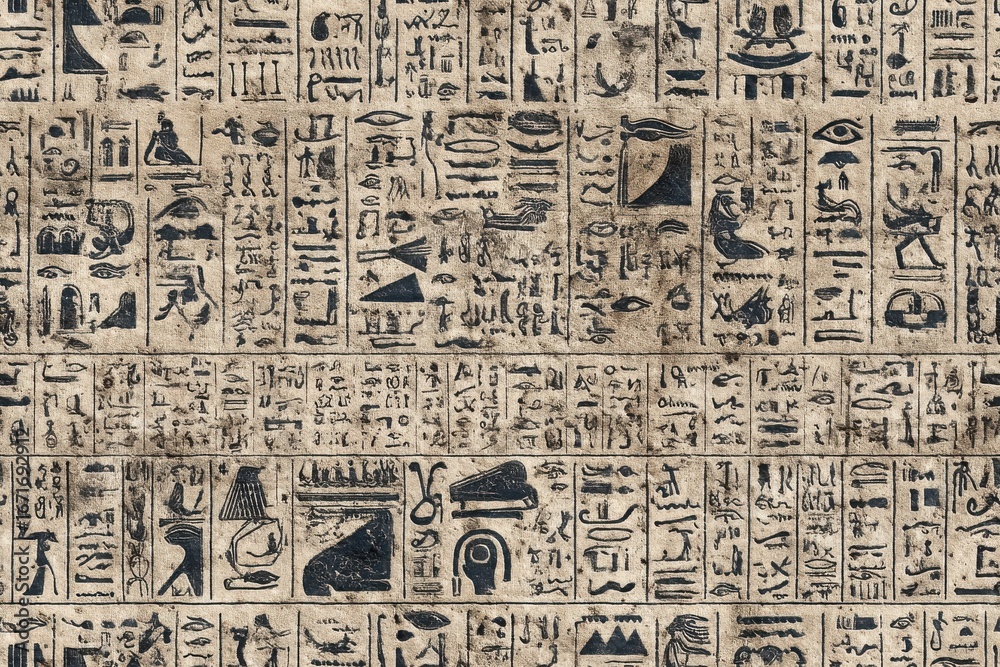 Obraz premium ancient egyptian hieroglyphics