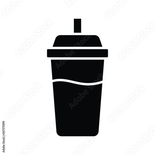 protein shake bottle icon vector design template simple and clean