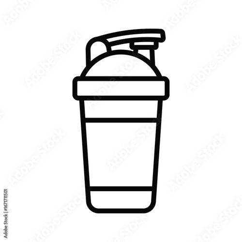 protein shake bottle icon vector design template simple and clean