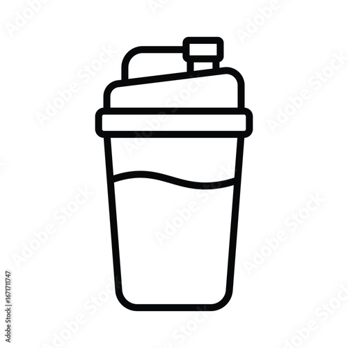 protein shake bottle icon vector design template simple and clean