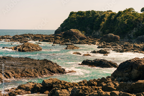 Coastal scenery at Tosa Seinan Great Park after sunset - Kuroshio, Kochi prefecture, Japan