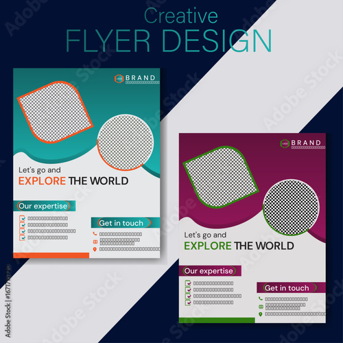 Minimal and clean Tour and travel or adventure flyer design template for print and social media which can Increase business and customer attraction.