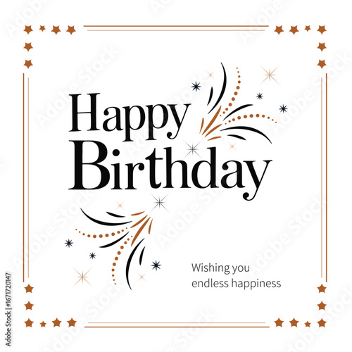 Happy birthday text vector image 