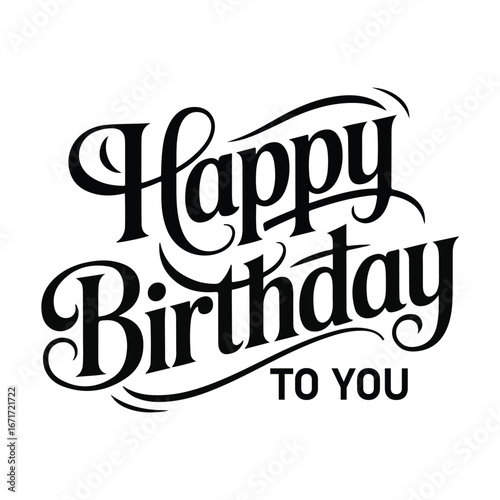 Happy birthday text vector image 