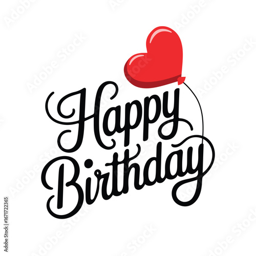 Happy birthday text vector image 