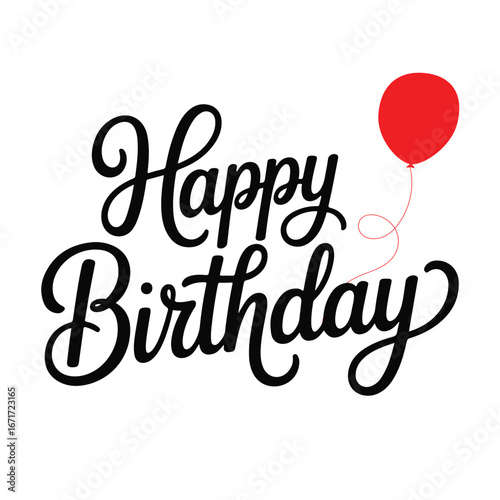 Happy birthday text vector image 