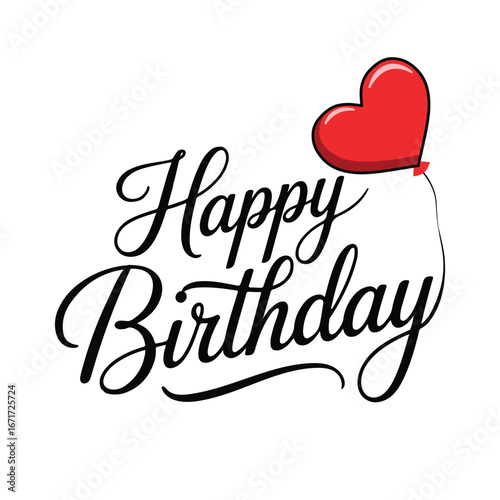 Happy birthday text vector image 