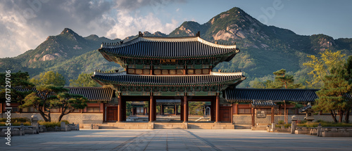 korean traditional palace architecture, palace, korea travel

