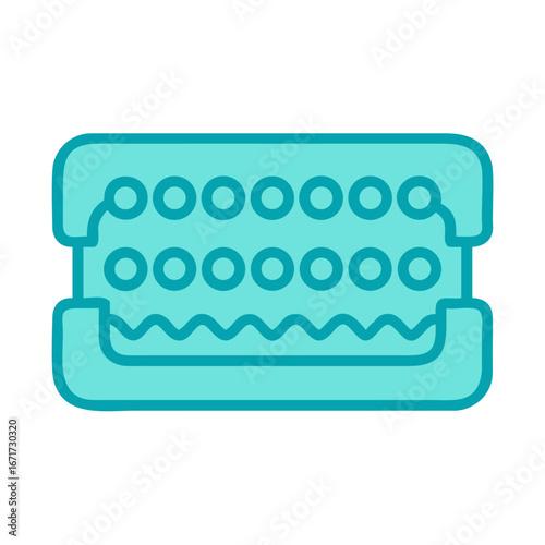 Contraceptive pill pack graphic illustration on dark background