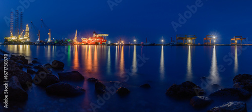 Ports in Thailand at night