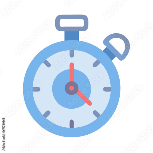 Free Download Simple flat style blue stopwatch icon isolated on black - GFXLoad