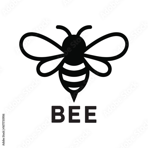 Honey bee logo concept vector