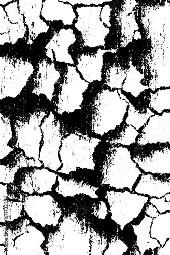 Grunge black and white crack pattern texture for urban design and art projects