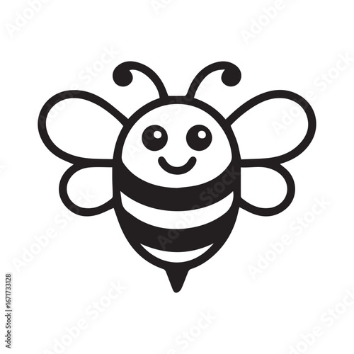 Honey bee logo concept vector