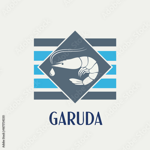 Garuda Shrimp Logo Design.