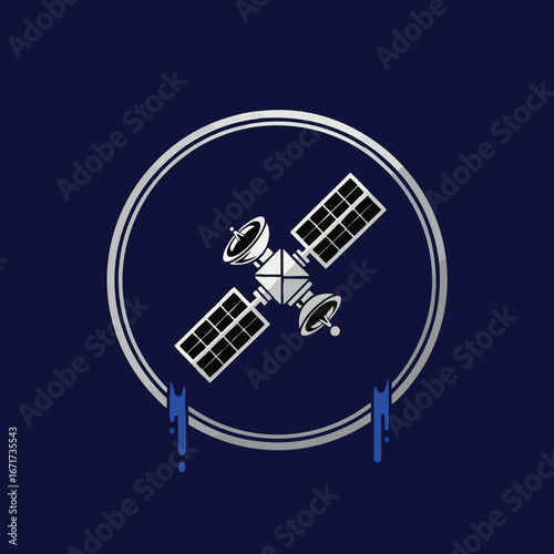 Global Satellite Network Orbiting Earth.