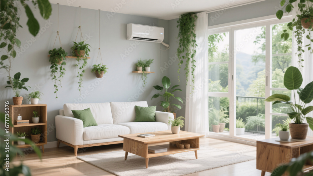 Fototapeta premium modern living room with sofa